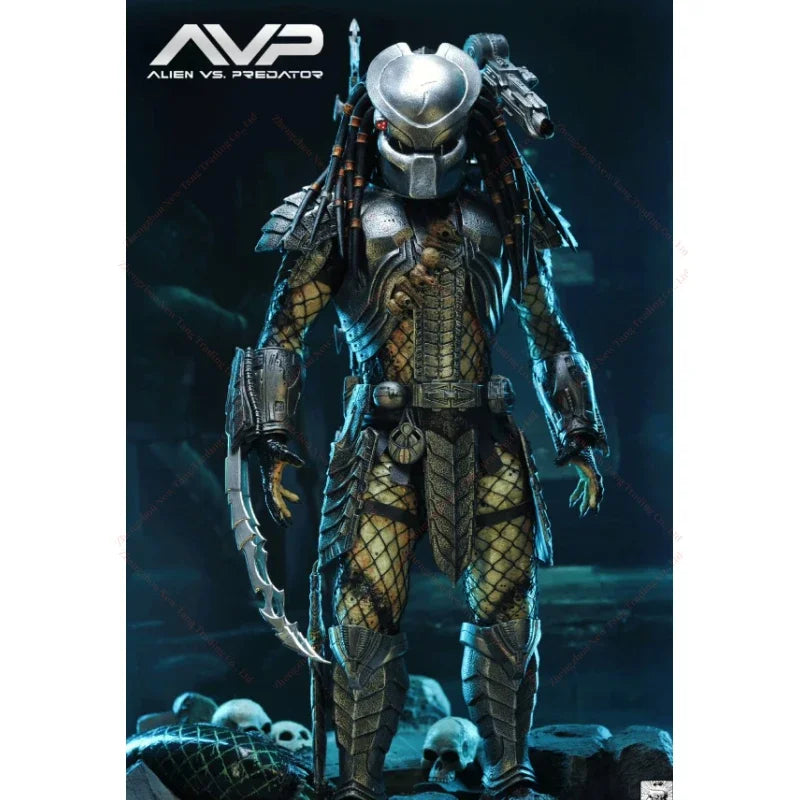 In Stock Original HOTTOYS HT AVP Alien VS. Predator 2.0 Scar Predator 30CM Action Figure Toy Collection Gift
