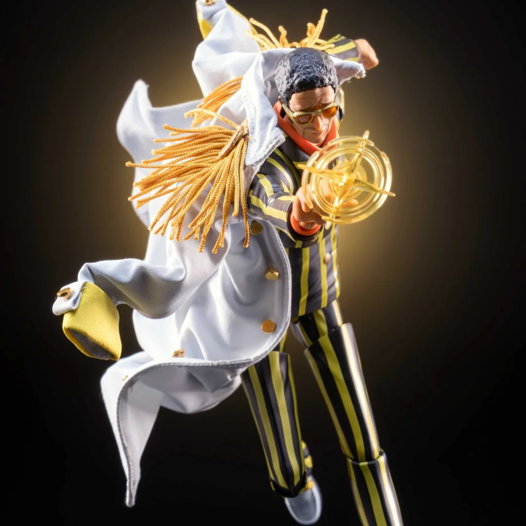 ONE PIECE SHF Anime NEW Handmade Borsalino Admiral's cloak Built In Iron Wire Is Suitable for 1/12 Toys
