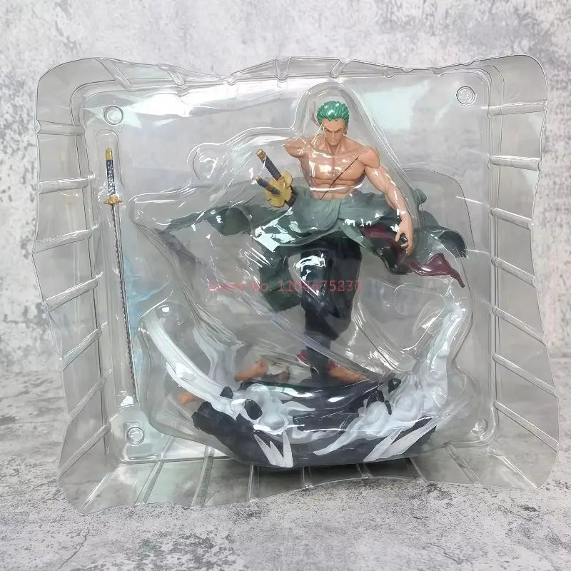 One Piece Gk Anime Battle Roronoa Zoro Stehende Haltung Statue Modell Spielzeugpuppe PVC-Sammlung Schreibtischdekoration Geschenk