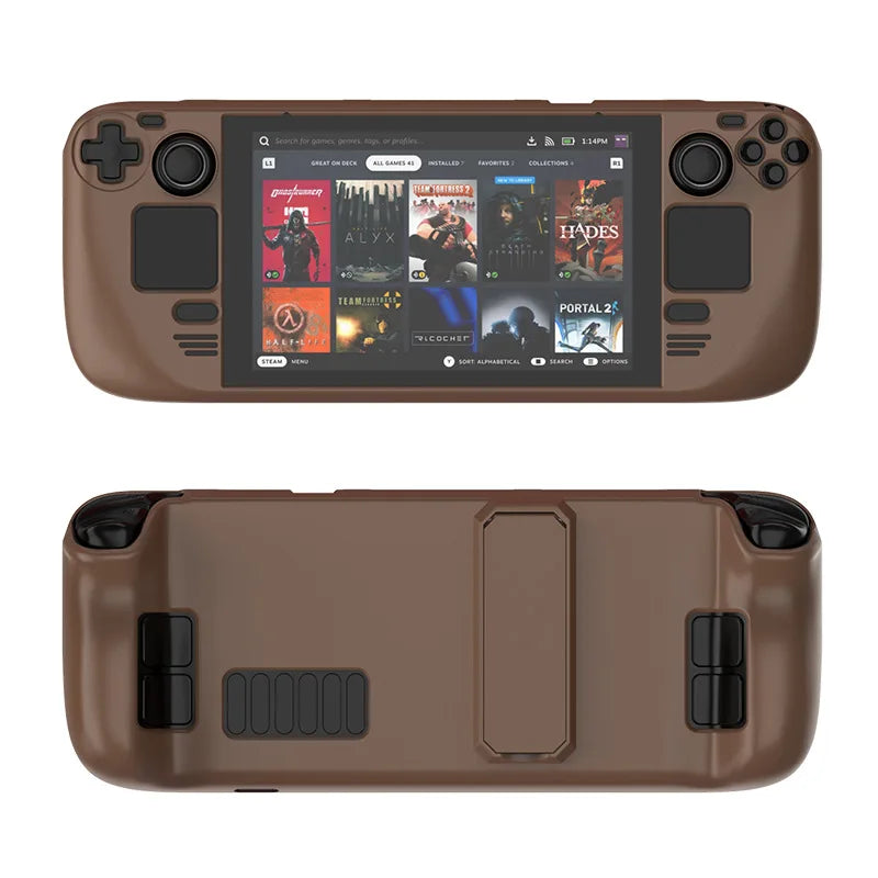 1 PC For Steam Deck Colorful Protective Case For Steam Deck Oled PC Material Protective Case With Stand Game Console Parts
