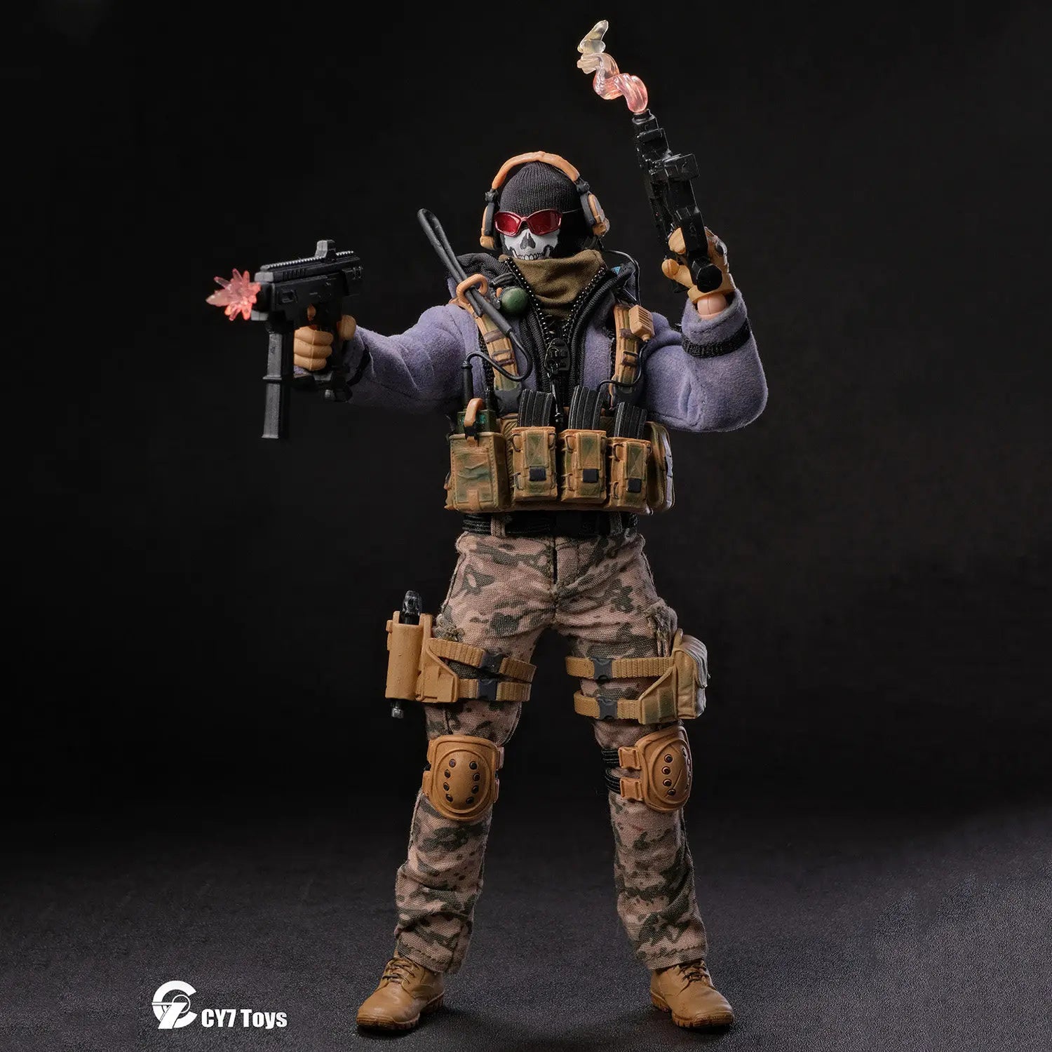 CY7 TOYS 1/12 Action Figure Ghost Warrior Tactical Infantry Anime Figurine Joint Movable Model Toy Decorative Ornaments Gifts