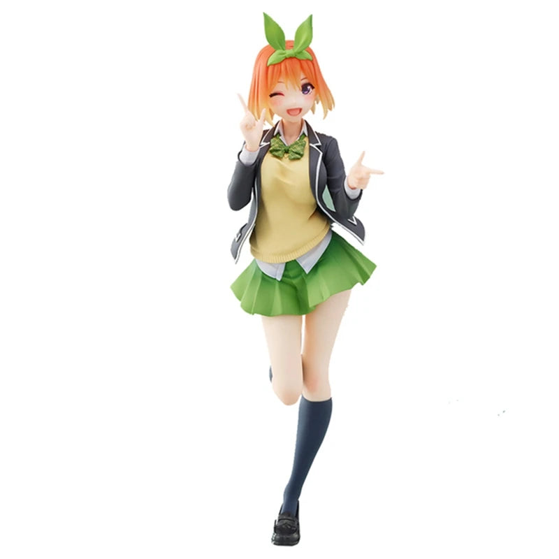 Anime-Figur Nino, 20 cm, schwarze Jacke, College-Uniform, The Quintessential Quintuplets, stehendes Modell, Puppen, Spielzeug, Geschenk, PVC-Material