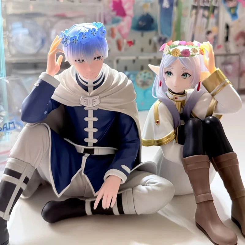 Frieren Beyond Journey'S End Flower Crown Frieren Himmel Action Figure Collectible Cute Desktop Ornamental Model Birthday Gifts