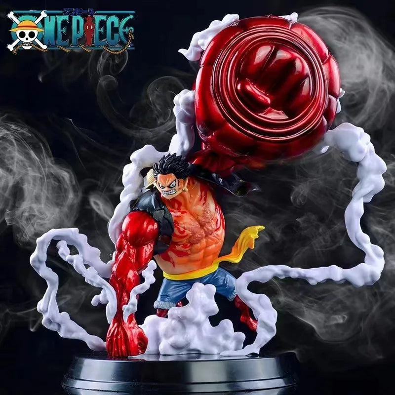 22 см Аниме One Piece Luffy Big Saru King Spear Big Fist екшън фигурка модел ръчно изработена PVC статуя колекция играчка подарък орнаменти