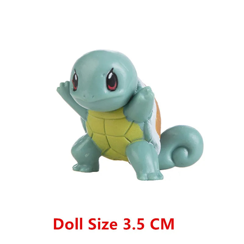 3-7 Cm PokemonCartoons Anime Figure Pikachu Mew Snorlax Charmander Cosplay Collection Pet Pocket Monster Action Model Toy Gifts