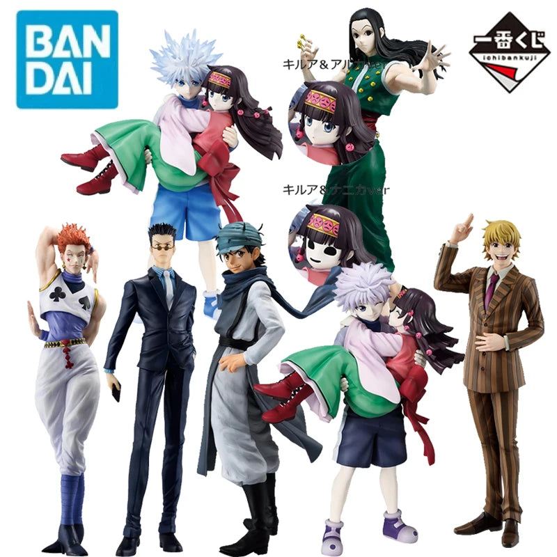 BANDAI Genuine Ichiban Kuji HUNTER×HUNTER Cross the X-Day Aluka Killua Illumi Zoldyck Hisoka Anime Action Figure Toys Gift Model