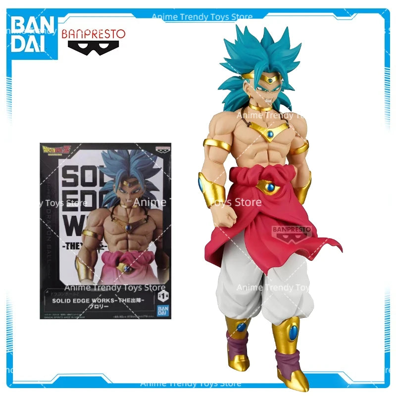 In Stock Original BANPRESTO Dragon Ball Z Solid Edge Works Broly Anime Action Figures Model Toys Gifts Children WY