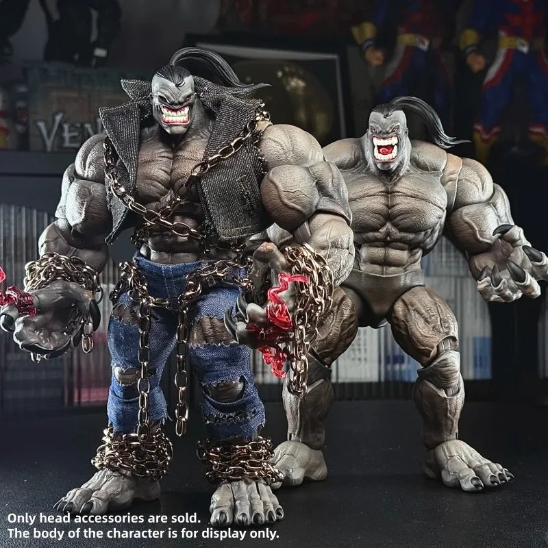 Devil Axy 1/12 Actionfigur Kopf Ersatzteile Zubehörset Muskel Rot und Grau Gesicht Statue Modell Spielzeug für Axy D001