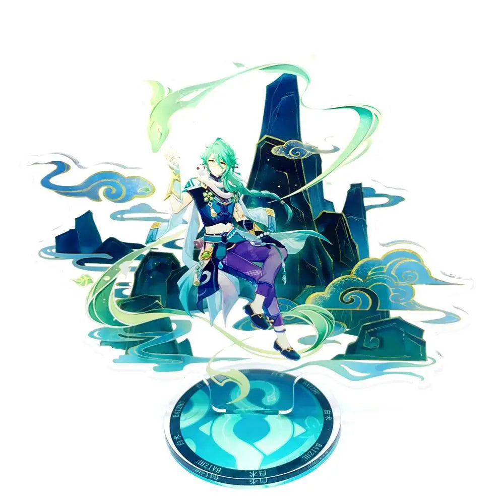 Anime Figur Genshin Impact Furina Arlecchino Xiao Yae Miko Yelan Acryl Stand Modell Platte Schreibtisch Dekor Stehende Zeichen Fans Geschenk