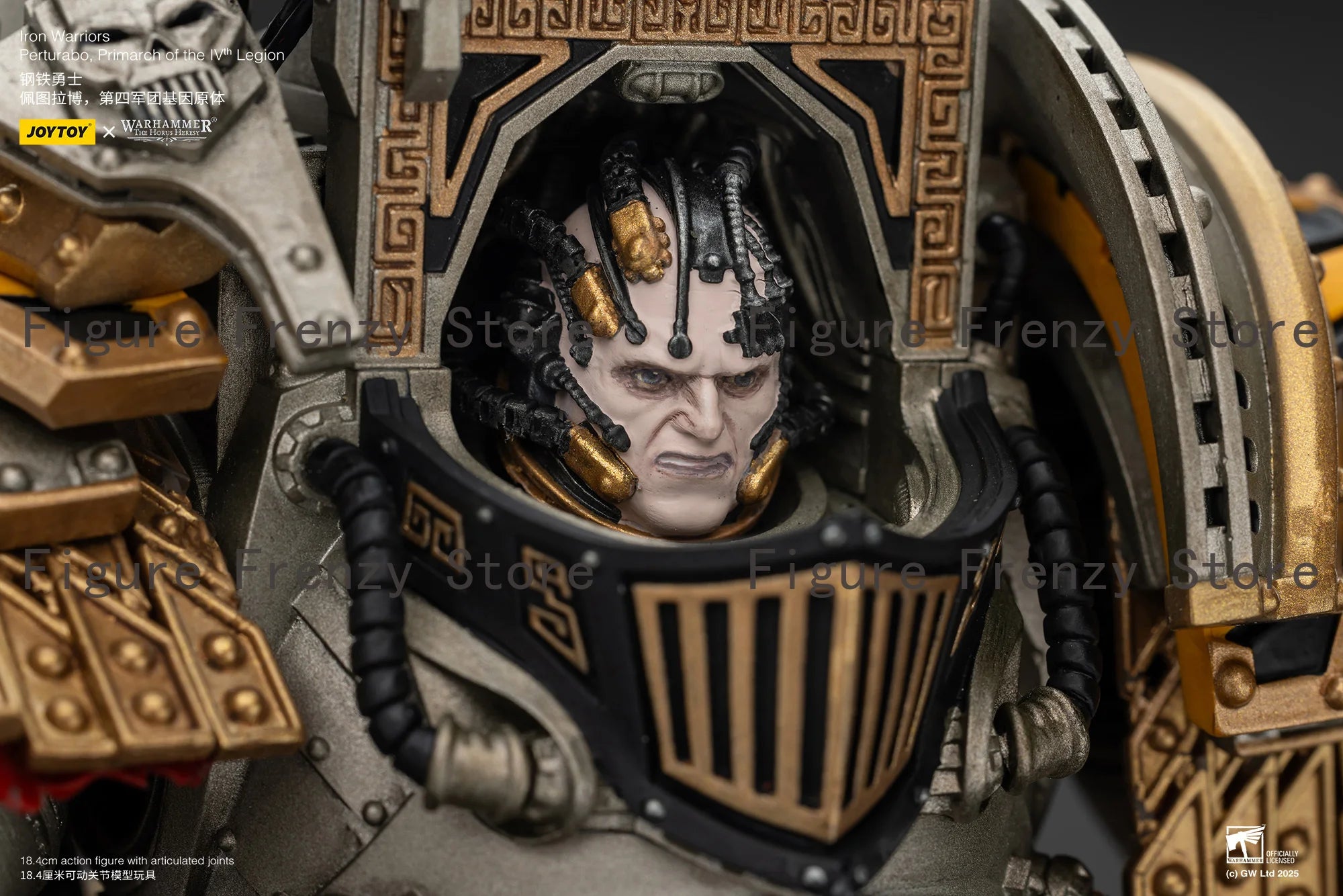 In Stock Joytoy 1/18 Articulated Figure -  Iron Warriors Legion Perturabo (Primarch of The Fourth Legion)