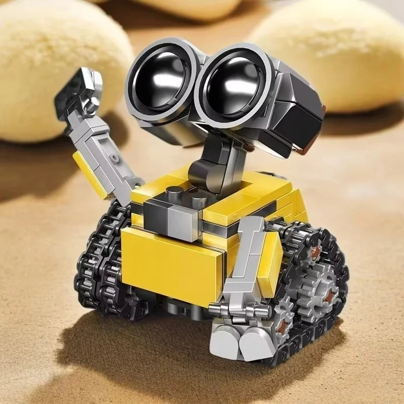 Anime Wall.E Eve Small Particle Robot Assembly Model Kit Action Figure Boy Puzzle Toy Buildable No Special Effects Collectible