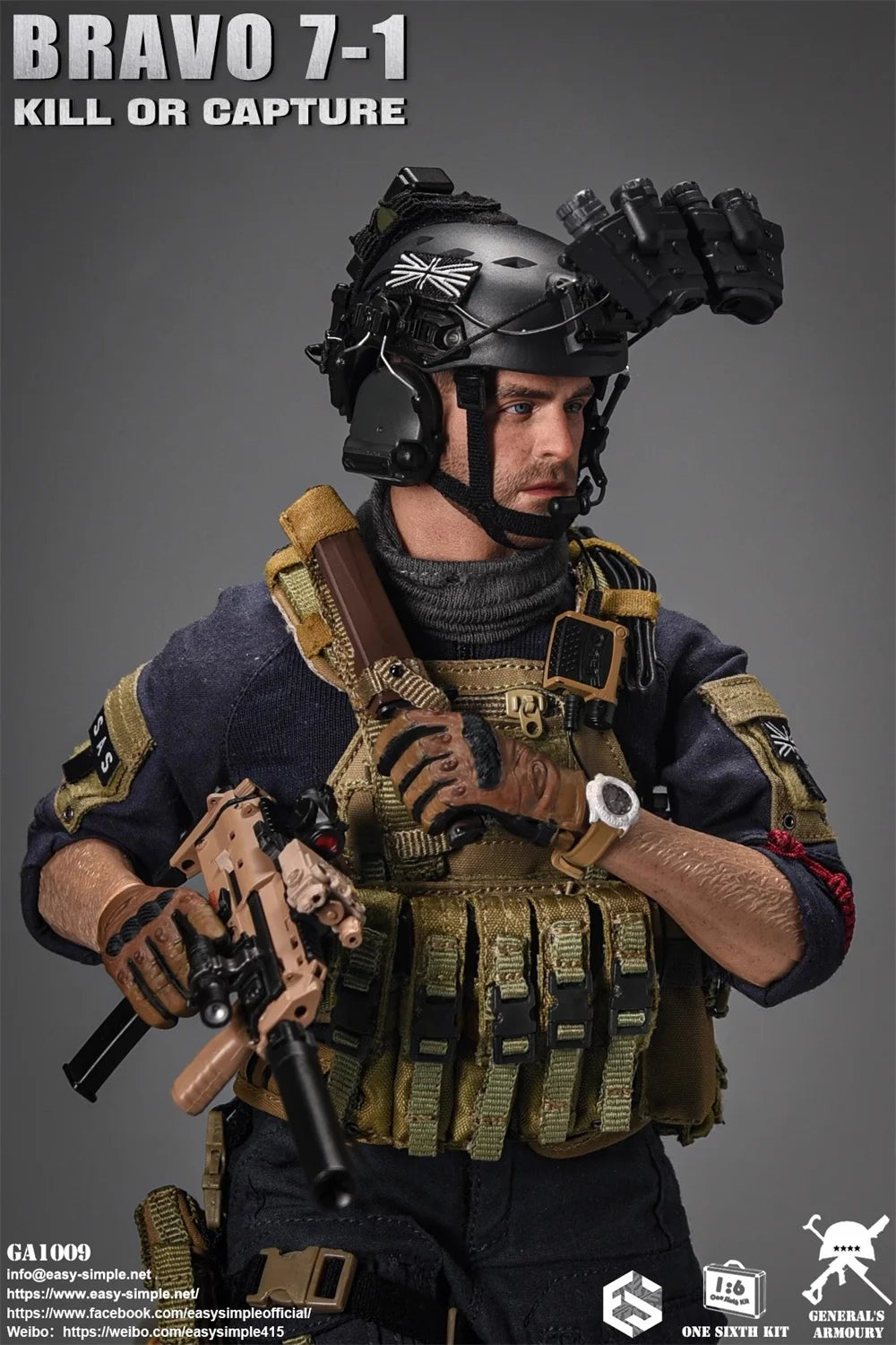 1/6 ES GA1009 The British Soldier Doll Duty Man The Call Full Set Moveable Action Figure SAS For Fans Collect EASY&SIMPLE