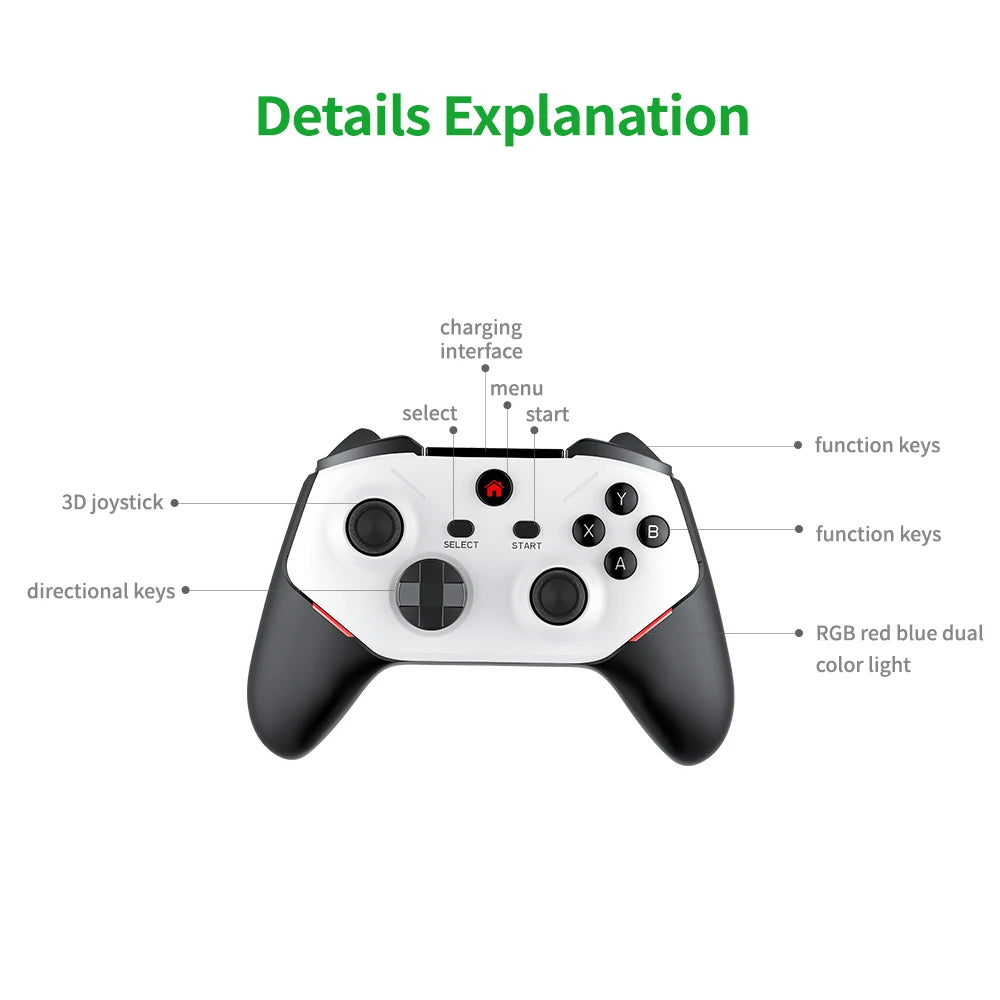 2025 M88 Video Game Console Built-in 30000 Games Wireless Controller TV Game Stick 4K HD Retro Mini Handheld Game Player