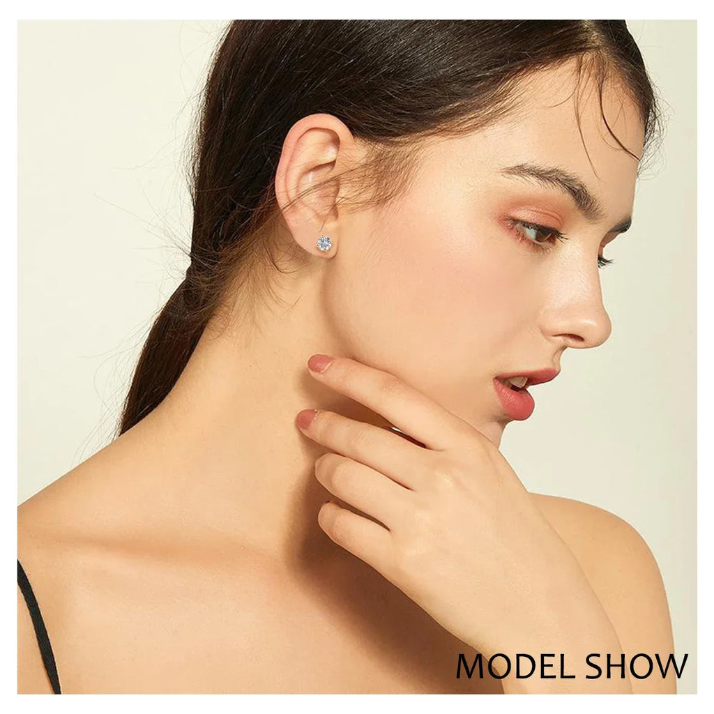 Szjinao Real Full 18k Gold Earrings AU750 Moissanite Diamond Real Gold Women Jewelry Certifid K Gold Luxurious Valentines Gifts