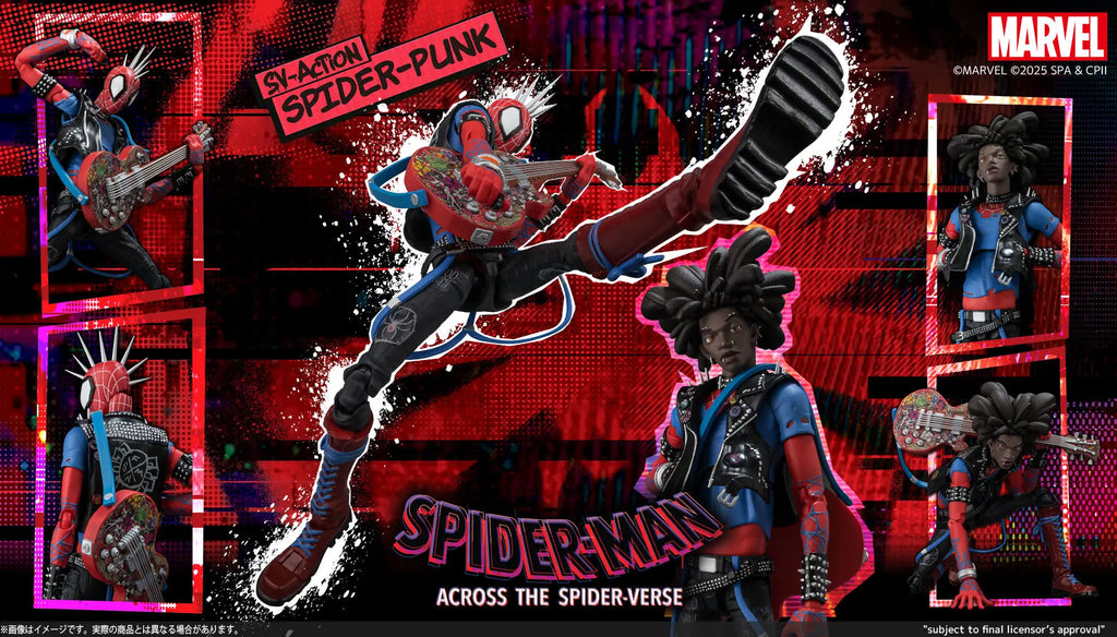 In Stock Sentinel SV-Action SPIDER-PUNK Hobie Brown Spider-Man Movability Model Toys Spider-Man: Across the Spider-Verse