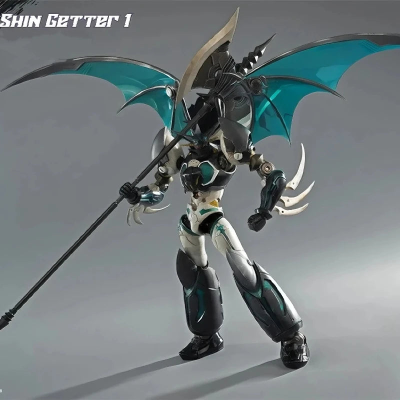 23cm Threezero Robo-Dou Shin Getter 1 Black Ver. Action Figure Finished Anime Mecha Model Toy With Stand Decor Collectible Gift