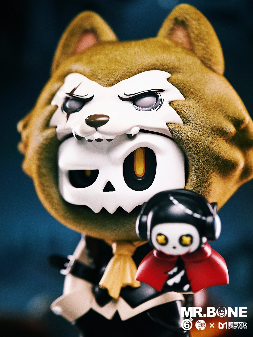 MR.BONE Trick Or Treating And Ghost Hunting Limited Edition Cool 21cm Grade Resin Dirty Dog Toys Desktop Model Decoration Gifts