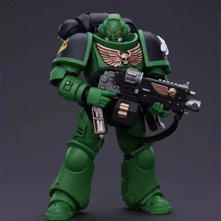 JOYTOY Warhammer 40K 1/18 Salamanders Intercessors Brother Haecule Sergeant Tsek'gan 12.1cm Soldier Action Figure Model Toy Gift