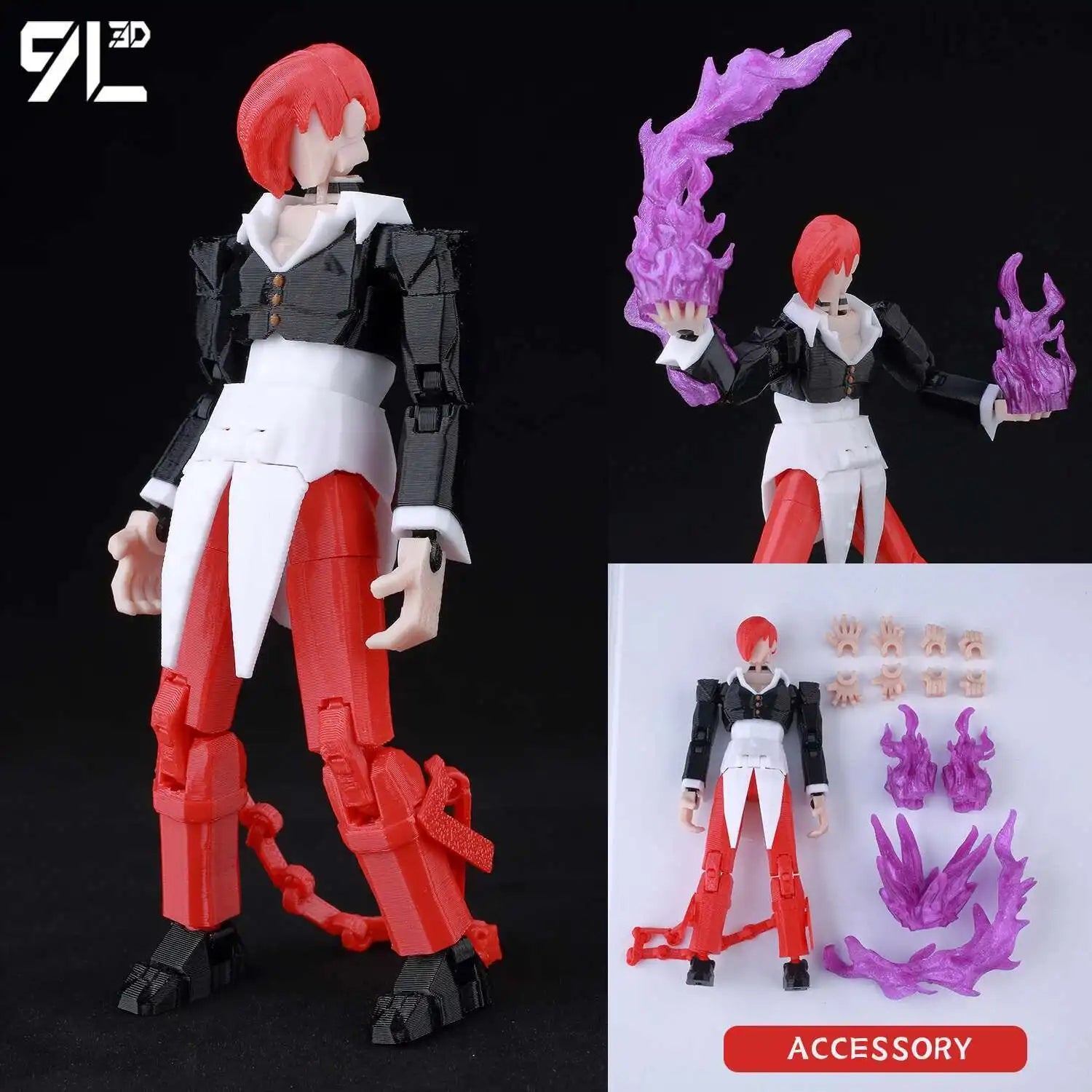 9L3D Cloud FFVII Figure Buster Sword Multi-Joint Articulated Lucky Dummy 13 Anime Action Model Posing Display Children Games toy