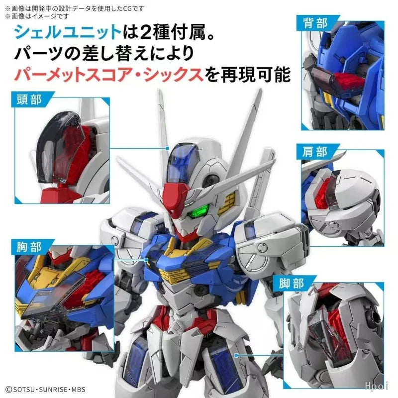 Bandai Mgsd Witch From Mercury Aerial Fengling Gundam Model Kit Gundam Mecha Warrior Figure Garage Educational Toy