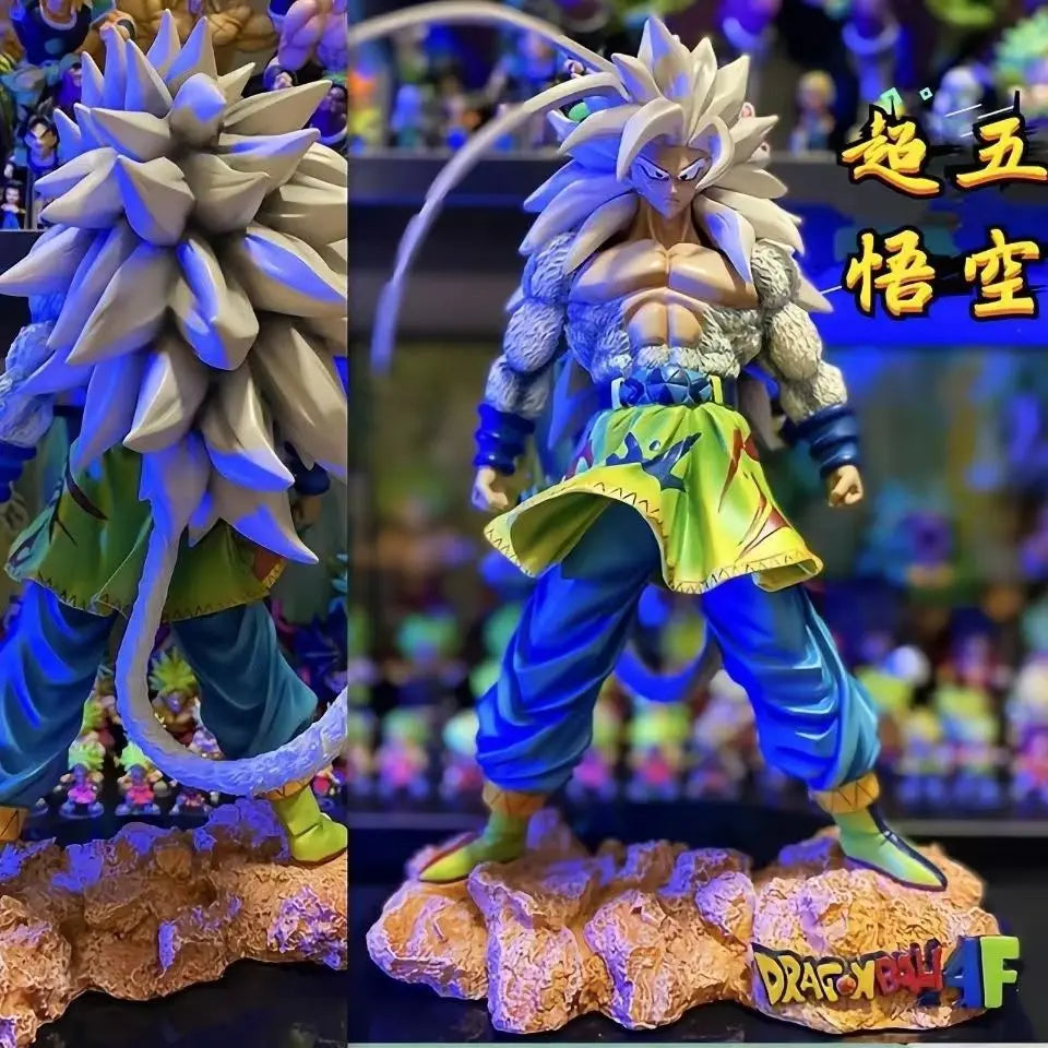 Anime Dragon Ball Figure Ultra Instinct Son Goku Saiyan 5 Pvc Sculpture Doll Decoration Model Collection Gifts