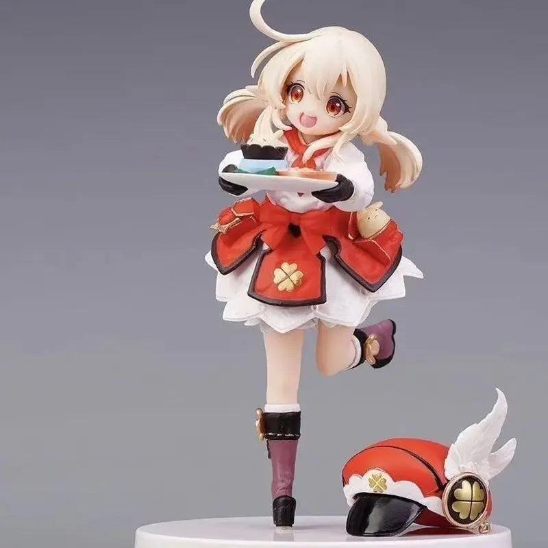 Crimson Knight Klee Gk Action Figure Game Periphery Desktop Ornament 16cm Cute Coffee Shop Dessert Toy Collection Model Gift