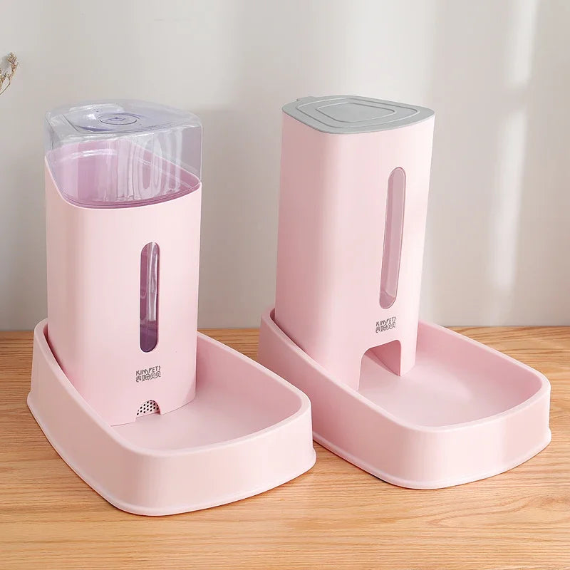 Cat Dog Feeder Pet Automatic Water Dispenser Cat Food Bowl Large Capacity Feeder Water Dispenser Pet Feeding Watering Supplies