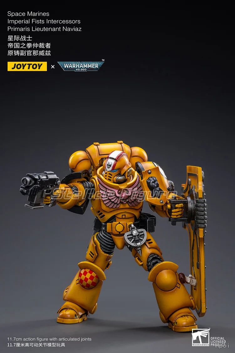 【SF】JOYTOY 1/18 Action Figure  Space Marines Imperial Fists Intercessors Primaris Lieutenant Naviaz Model Toys Gifts
