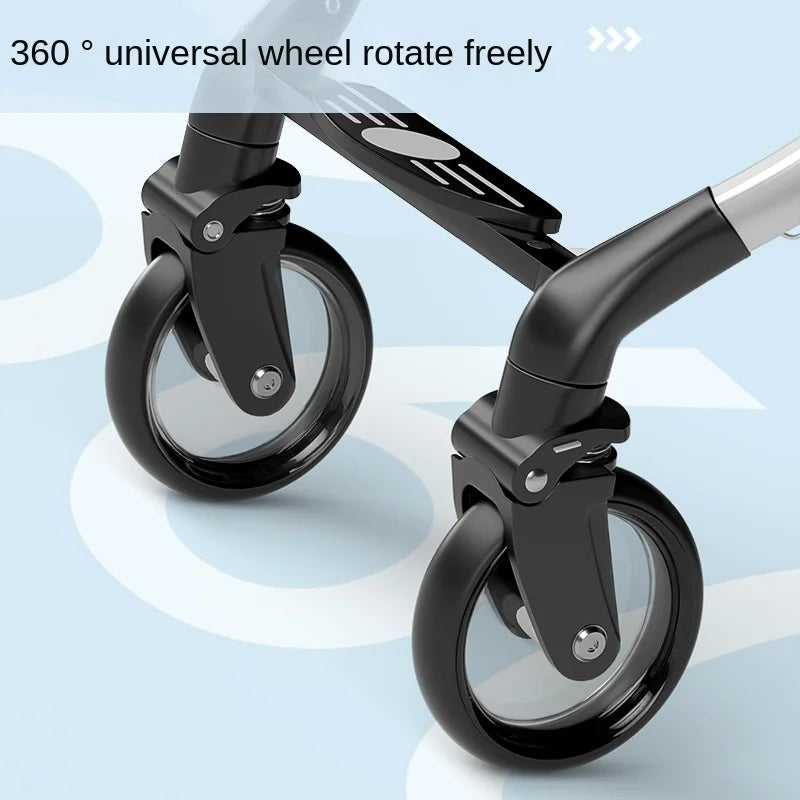 Aluminiumrohr-Zugstange, Haustier-Kinderwagen, Tasche getrennt, Reiseauto, faltbar, 20 kg, faltbar, zusammenklappbarer Kinderwagen für mittelgroße Hunde und Katzen