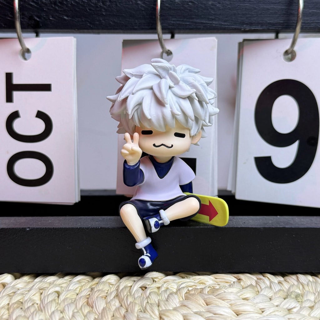 HUNTERxHUNTER Cartoon Q-Version Cat KILLUAZAOLDYECK Anime figure Doll Toys Desktop Ornament decor Collect Model Garage Kit Gifts