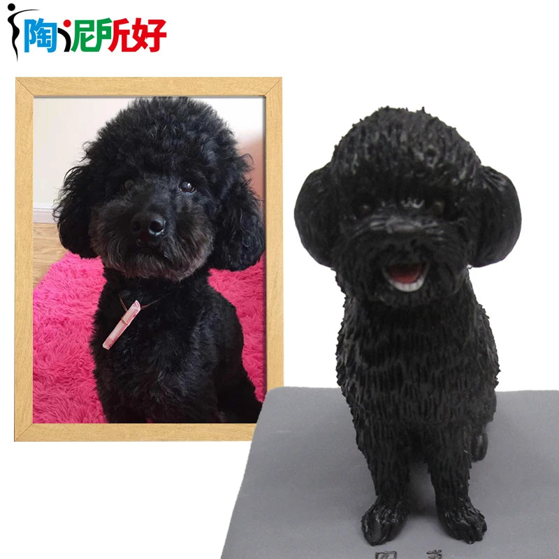 Custom Handmade Pet Bobblehead Figurines, Personalized Clay Dolls 3d Statue Sculpture from your photo, Cat and dog model design