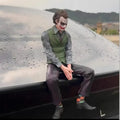 New Car Roof Decoration Joker Heath Ledger Sitting Posture Figures Car Doll Tail And Roof Pendant Model Statue Collectable Toys