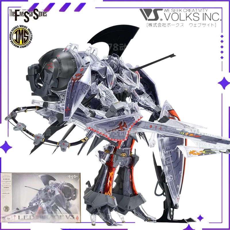 VOLKS Original Authentic MS 1/100 Red Illusion V3 VOLKS Hobby Limited Edition Assembled Mobile Mech Model Handmade Toy Gift