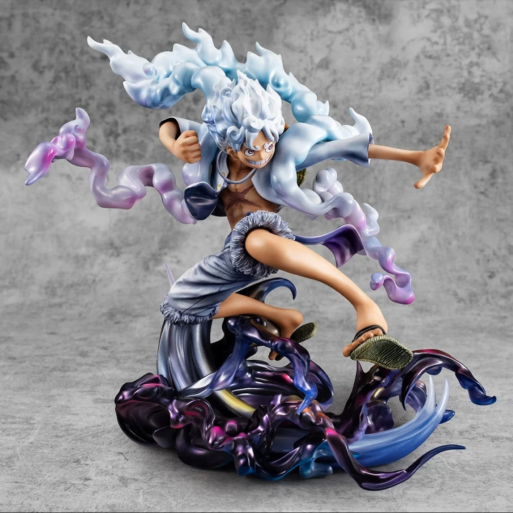 One Piece Lffy Anime Figur Gear 5 Luffy Action Figur Sonnengott Nika Luffy Statue PVC Statue Modell Puppensammlung Spielzeug Geschenke