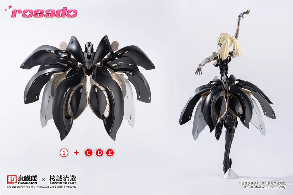 Hemoxian Rosado Action Figure Rosado Plan Anime Figurine Assembly Model Statue Dolls Collection Customized Toys Gift