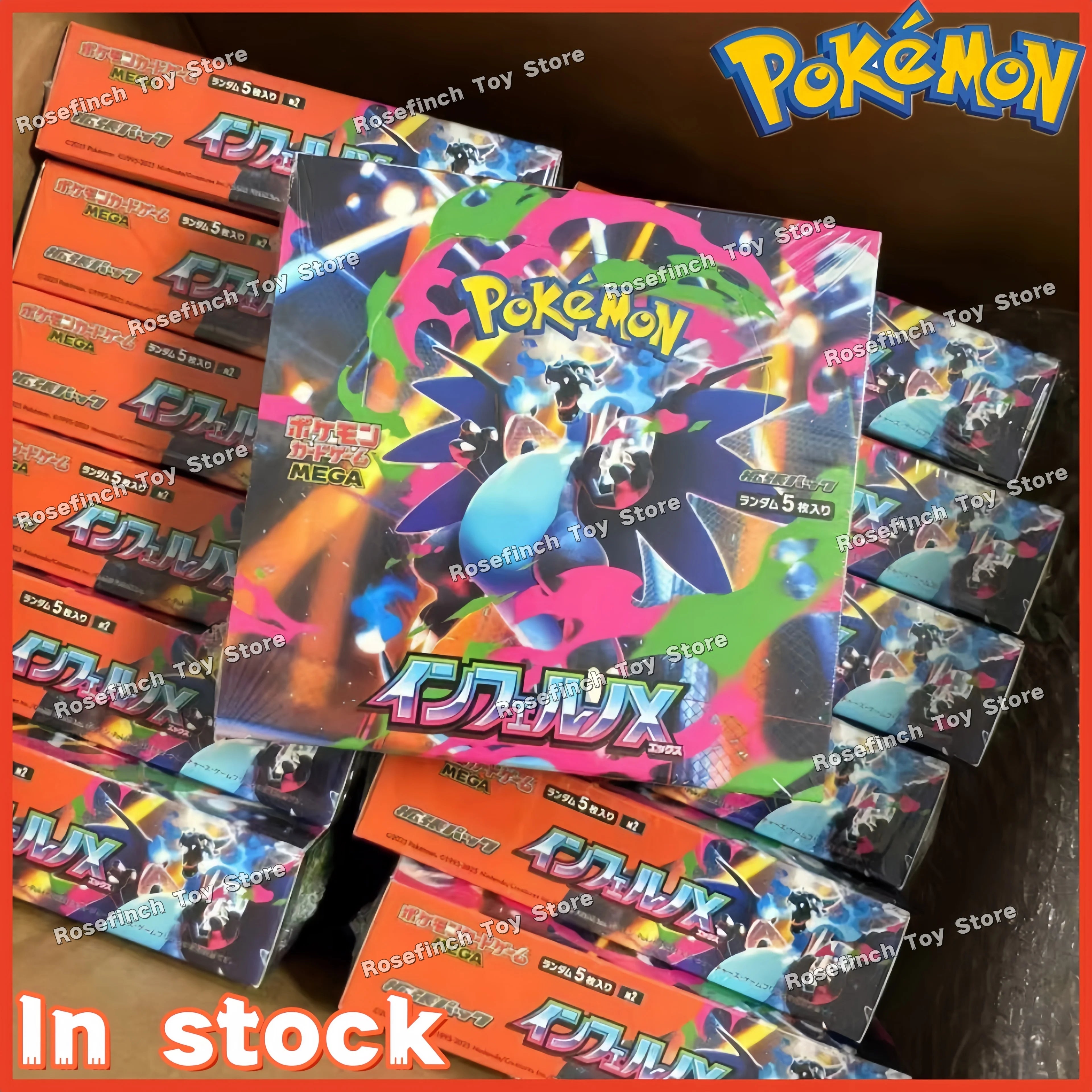 In Stock Pokemon Original Card Trading Ptcg Cartoon Japanese Version M2 Mega Evolution Supplementary Pack Fire Dragon Hell Flame