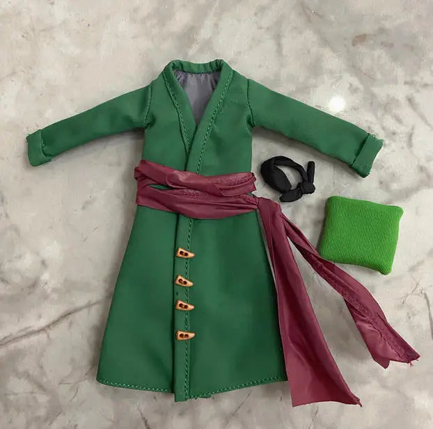 Handmade 1/12 Scale Pirate Hunter Roronoa Zoro Same Classic Style Shirt Clothing Set Accessories For Shf Action Figures