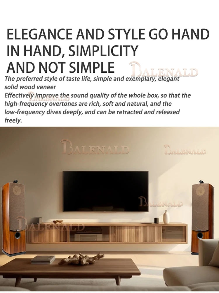 Balenald speaker BA-8HIFI high-fidelity dual 8-inch bass fever HiFi three-way floor-standing passive speaker