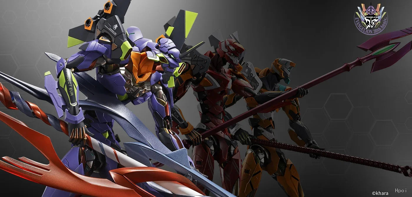 In Stock Original Bandai EVANGELION METAL BUILD EVA-01 30th with the spear of Gaius Character Model Toy Gift Collection