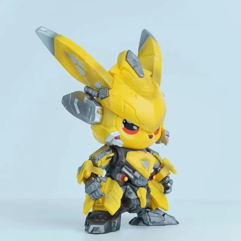 Pokemon Pikachu COS Transformers Bumblebee Doll Decoration Anime Action Figure Cute Toy Q Figural Decoration Model Birthday Gift