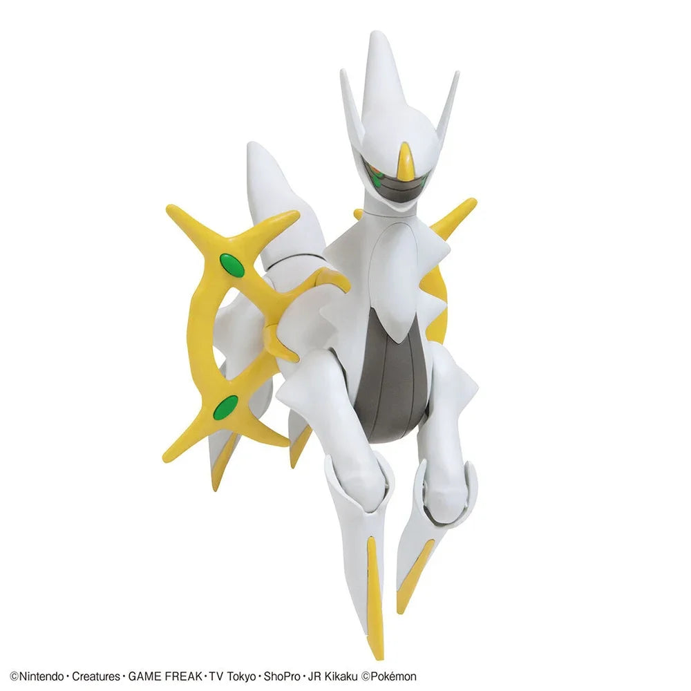 Original Bandai Pokemon Figures Plamo Arceus Genesis God Action Figure Anime Assembly Collectible Ornaments Figure Model Toys