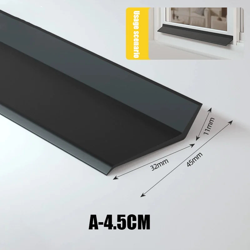waterproof baffle rainproof water backflow sealing strip sill edge water guide plate aluminum sliding window water blocking Bar