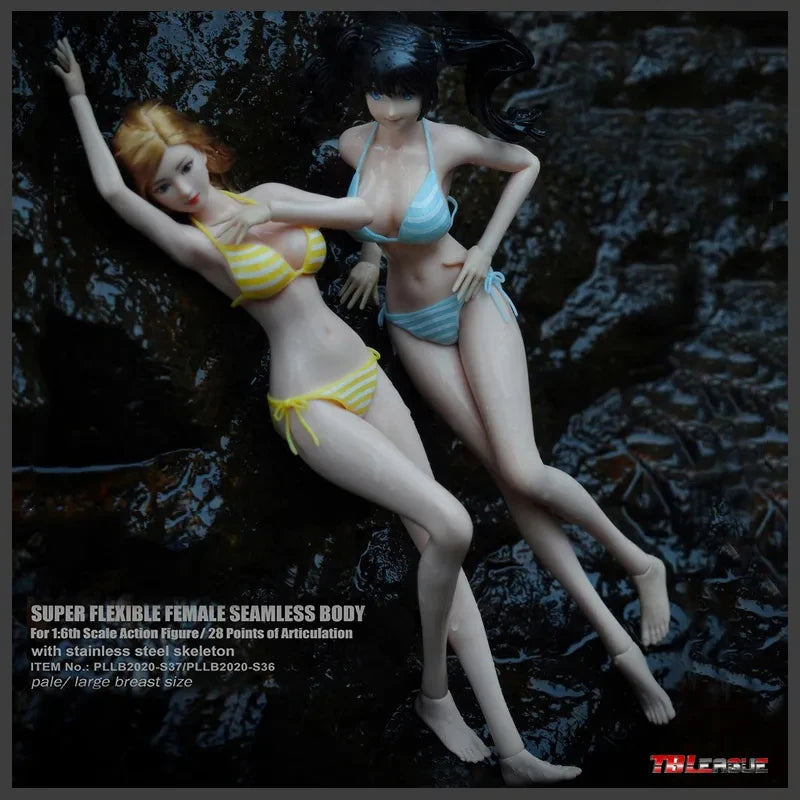TBLeague Phicen S36 S37 S36A S37A 1/6 Scale Large Breast Pale Skin Super Flexible Female Seamless Body 12" Action Figure Doll