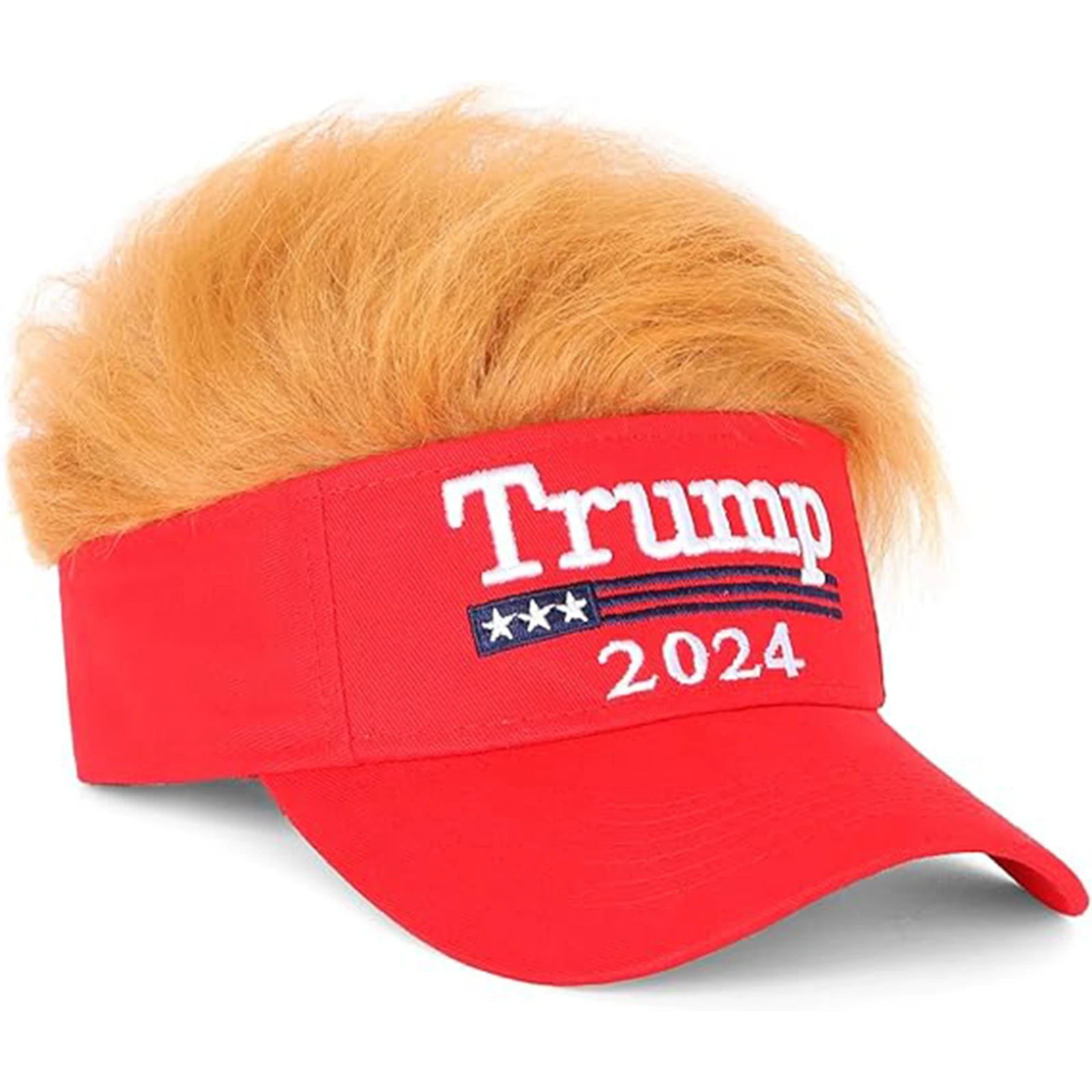 Synthetic Blonde Costume Wig for Adults With Funny Stickers Mens Layered Heat Resistant Wigs Famous People Cosplay Wigs