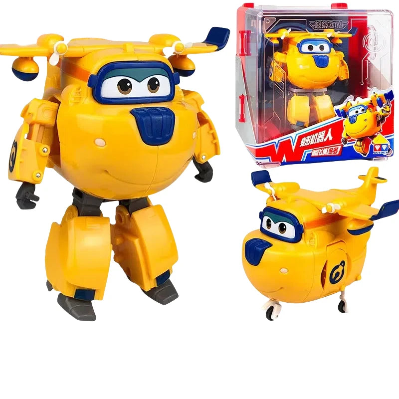 Hot New Super Wings Large Transformation Anime Transformation Flat Robot Action Character Transformation Toy Children'S Gift