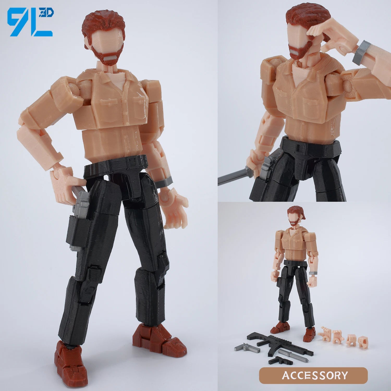 9L3D Lucky13 The Walking Dead Multi Jointed Anime Figure Collectible Full Body Movable Robot Cool Anime Figure for Birthday Gift