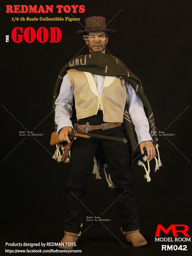 REDMAN TOYS RM042 RM043 RM044 1/6 The Western Cowboy GOOD BAD UGLY Action Figure 12'' Male Soldier Figure Collectible Model Toy