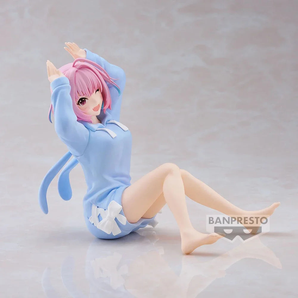 Original Bandai Relax Time Yumemi Riamu The Idolm@ster Cinderella Girls 10Cm Kawaii Anime Figure Model Collectible Toys