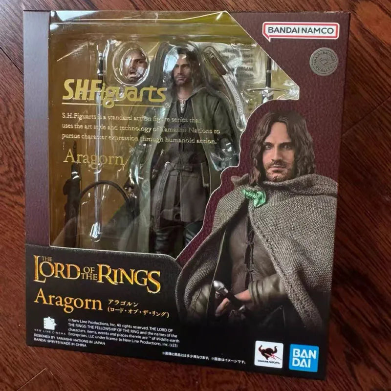 In Stock BANDAI Original S.H.Figuarts THE LORD DF THE RINGS ARAGORN FRODO BAGGINS GOLLUM SHF Action Figure Model Toy Gift forKid
