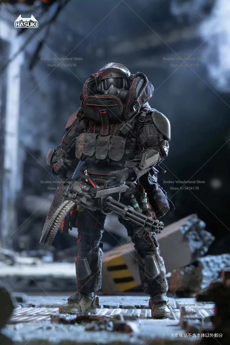 Hasuki SA-02 1/12 Scale Soldier Shield Bearer Black Action Series Venue Limited Edition 6inch Action Figure Doll Collection